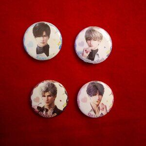 4 pk Final Love And Deepspace Pin Set Anime Cosplay Button Badge 1.25